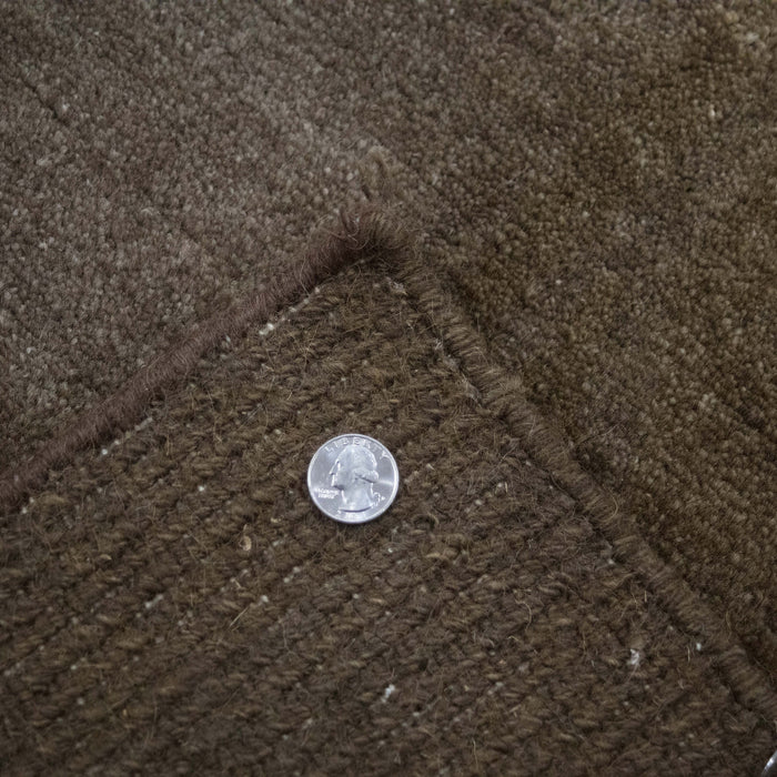 6x8 India Abstract Modern Contemporary Brown Gold Wool Rectangular Rug