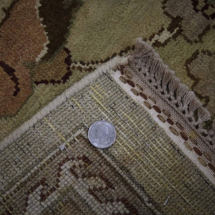 9x12 India Japiur Traditional Gold Wool Rectangular Rug