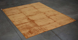 7x9.10A India Solid Orange Bamboo Silk Rectangular Rug